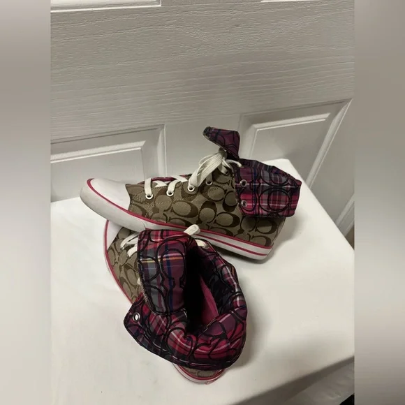 Coach Women Ankle Sneakers Signature Pattern Shoes Size 10 - Picture 16 of 16